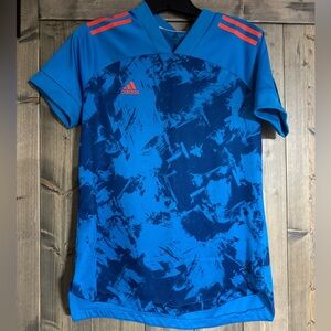 Adidas Primeblue Blue Camo Soccer Jersey (Size M)